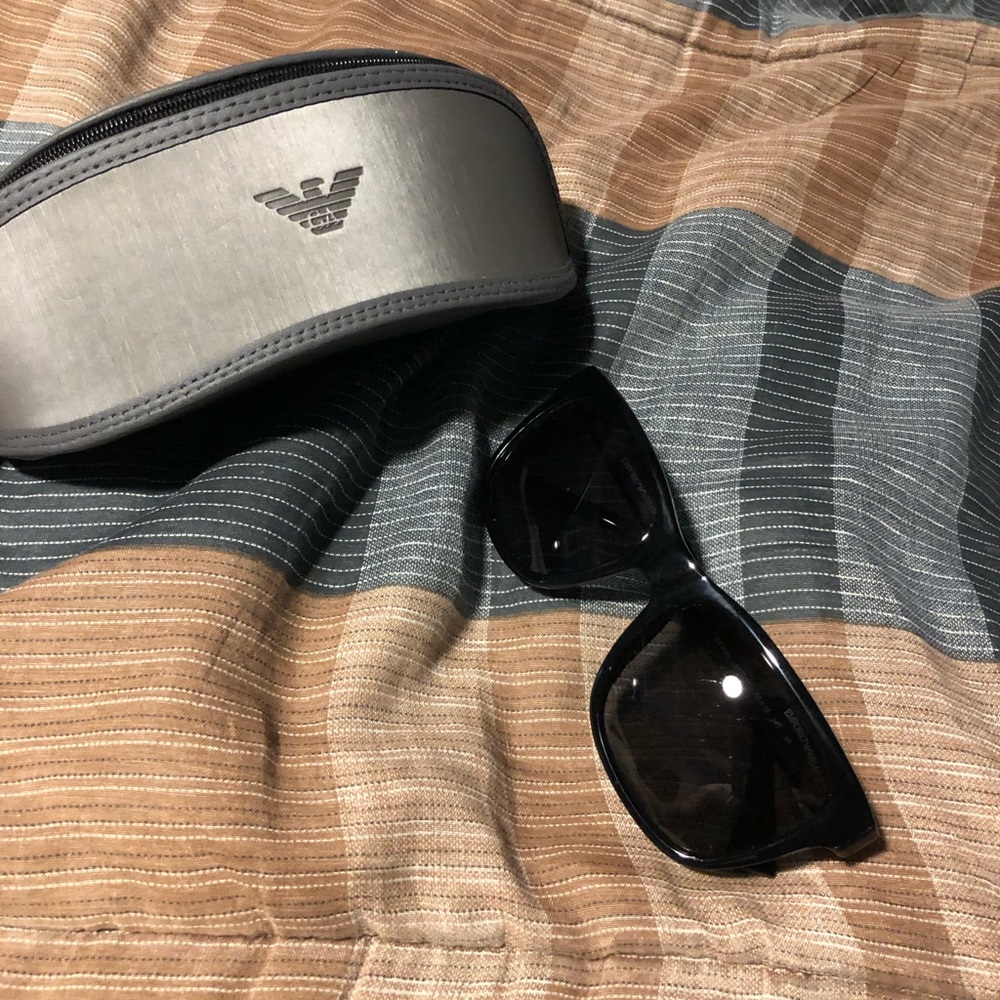 Armani Black Polarized Sunglasses